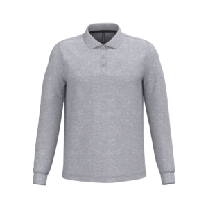 Polo manches longues homme coton 220 g/m² — Kariban K243 - Oxford Grey