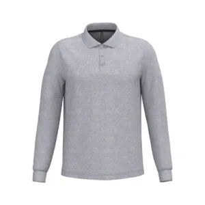 Polo manches longues homme coton 220 g/m² — Kariban K243 - Oxford Grey