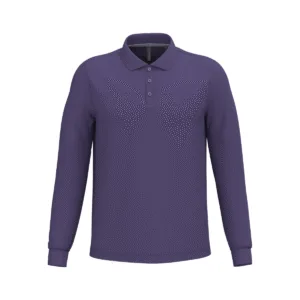 Polo manches longues homme coton 220 g/m² — Kariban K243 - Purple