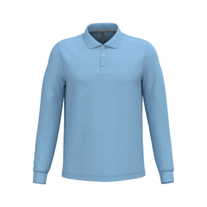 Polo manches longues homme coton 220 g/m² — Kariban K243 - Sky Blue