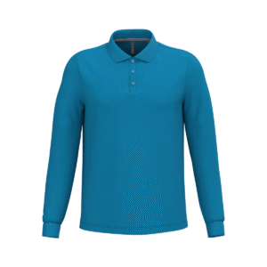 Polo manches longues homme coton 220 g/m² — Kariban K243 - Tropical Blue