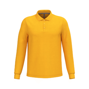 Polo manches longues homme coton 220 g/m² — Kariban K243 - Yellow
