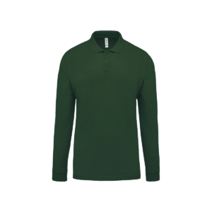 Polo piqué manches longues homme coton 180 g/m² — Kariban K256 - Forest Green
