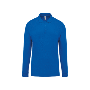 Polo piqué manches longues homme coton 180 g/m² — Kariban K256 - Light Royal Blue