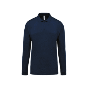 Polo piqué manches longues homme coton 180 g/m² — Kariban K256 - Navy