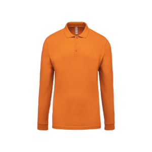 Polo piqué manches longues homme coton 180 g/m² — Kariban K256 - Orange