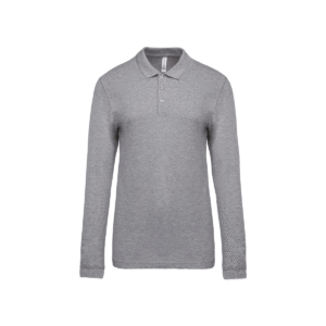 Polo piqué manches longues homme coton 180 g/m² — Kariban K256 - Oxford Grey