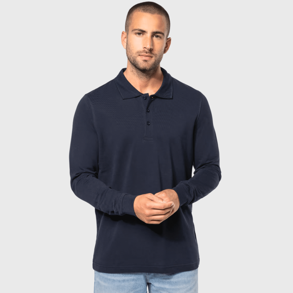 Polo piqué manches longues homme coton 180 g/m² — Kariban K256