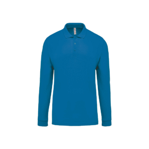 Polo piqué manches longues homme coton 180 g/m² — Kariban K256 - Tropical Blue