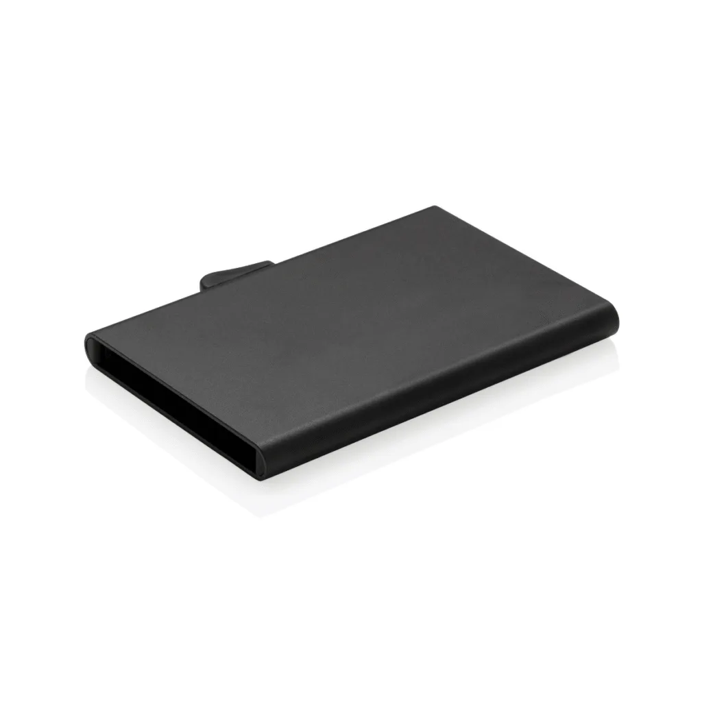Porte-cartes aluminium anti-RFID noir — XD Collection - vue 1