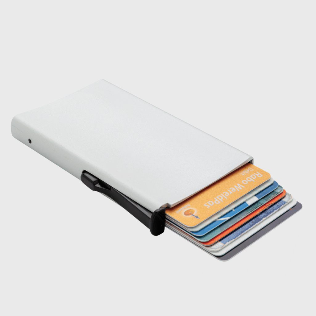 Porte-cartes aluminium anti-RFID noir — XD Collection