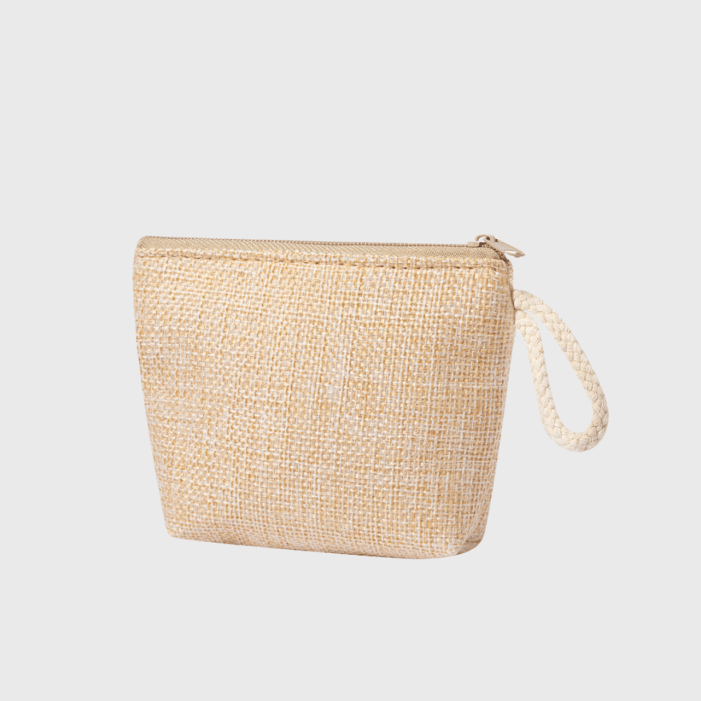 Porte-monnaie polyester zippé, poignée assortie