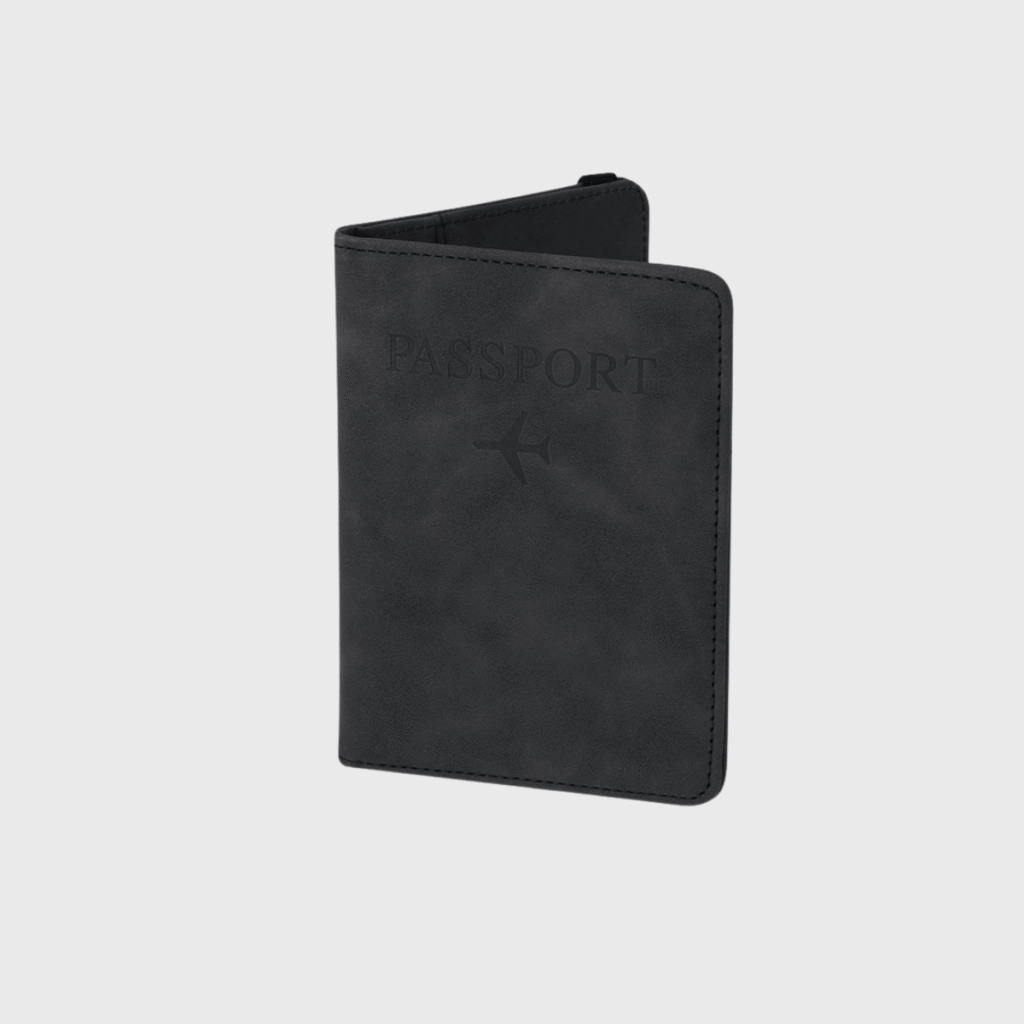 Étui passeport PU recyclé, protection RFID