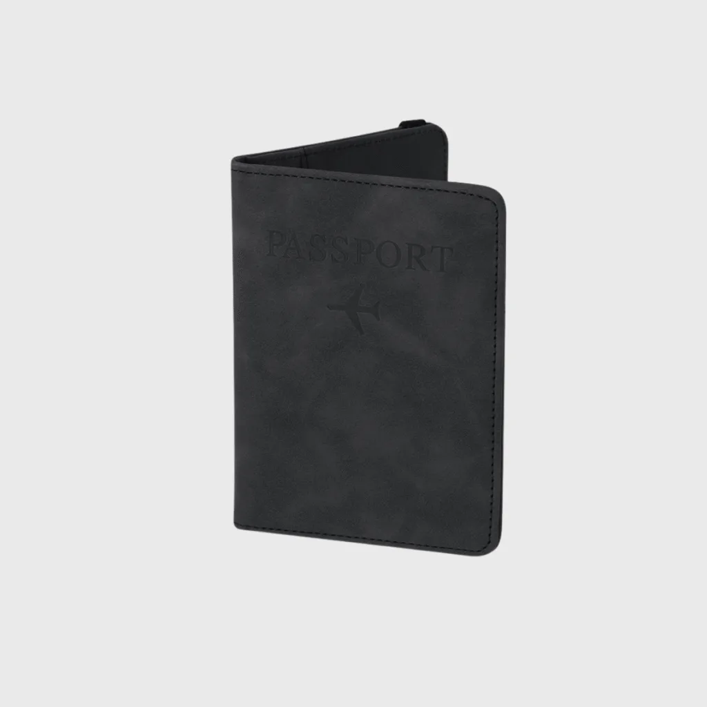 Étui passeport PU recyclé, protection RFID