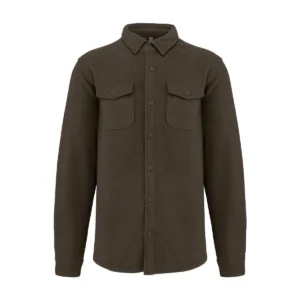 Surchemise polaire doublée sherpa homme 360 g/m² — Kariban K582 - Dark Khaki / Storm Grey