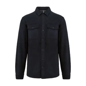 Surchemise polaire doublée sherpa homme 360 g/m² — Kariban K582 - Navy / Storm Grey