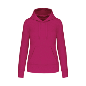 Sweat à capuche femme coton bio 280 g/m² — Kariban K4028 - Fuchsia