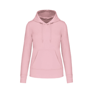 Sweat à capuche femme coton bio 280 g/m² — Kariban K4028 - Pale Pink