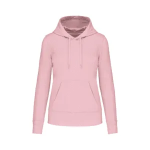 Sweat à capuche femme coton bio 280 g/m² — Kariban K4028 - Pale Pink