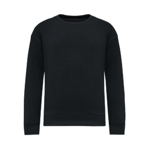 Sweat-shirt col rond oversize enfant coton bio 300 g/m² — Native Spirit NS437 - Black