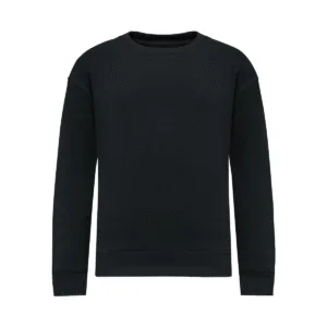 Sweat-shirt col rond oversize enfant coton bio 300 g/m² — Native Spirit NS437 - Black
