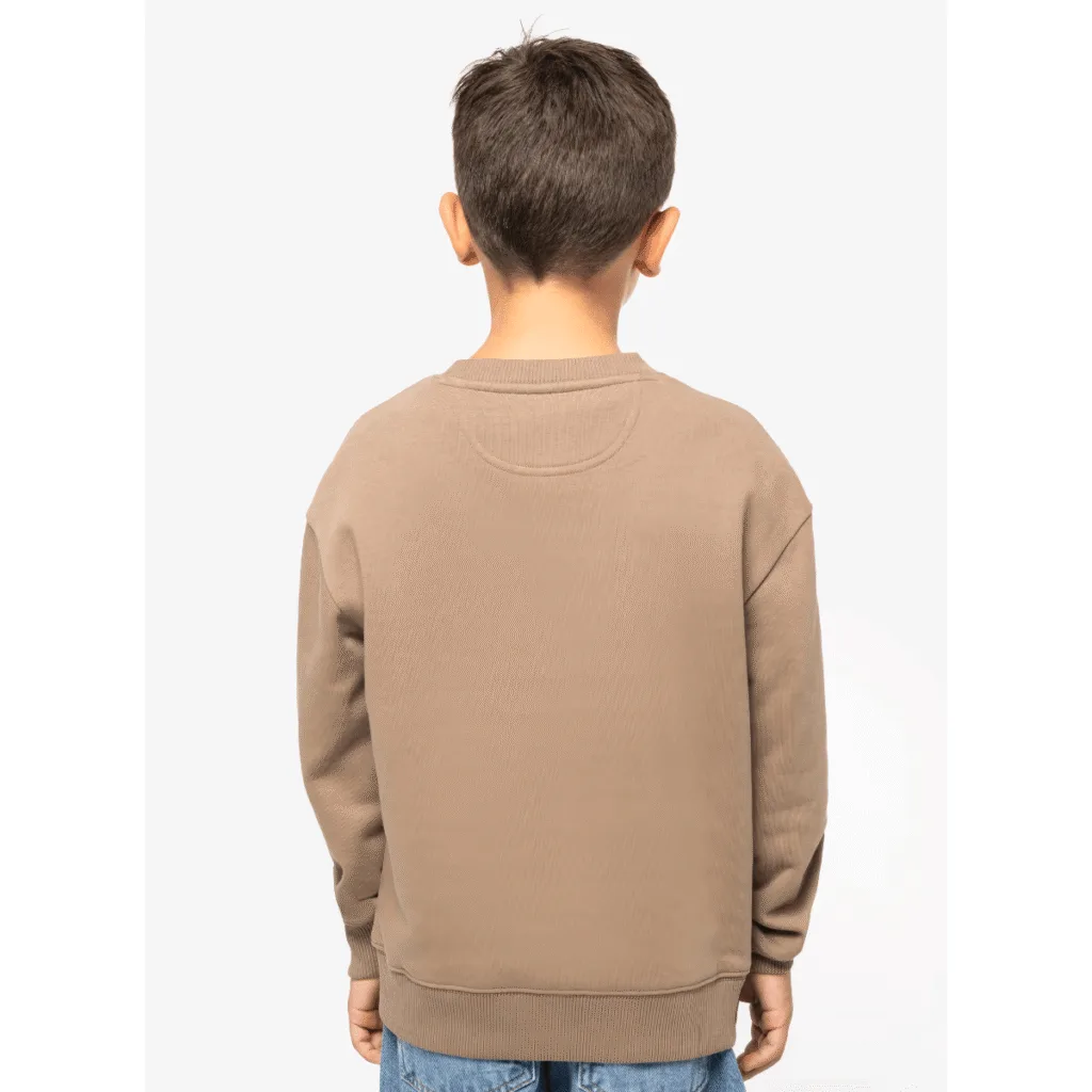 Sweat-shirt col rond oversize enfant coton bio 300 g/m² — Native Spirit NS437 - vue 1