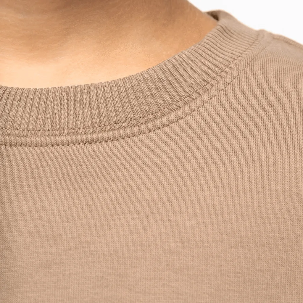 Sweat-shirt col rond oversize enfant coton bio 300 g/m² — Native Spirit NS437 - vue 2