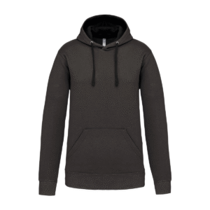 Sweat à capuche bicolore homme coton 280 g/m² — Kariban K446 - Dark Grey / Black