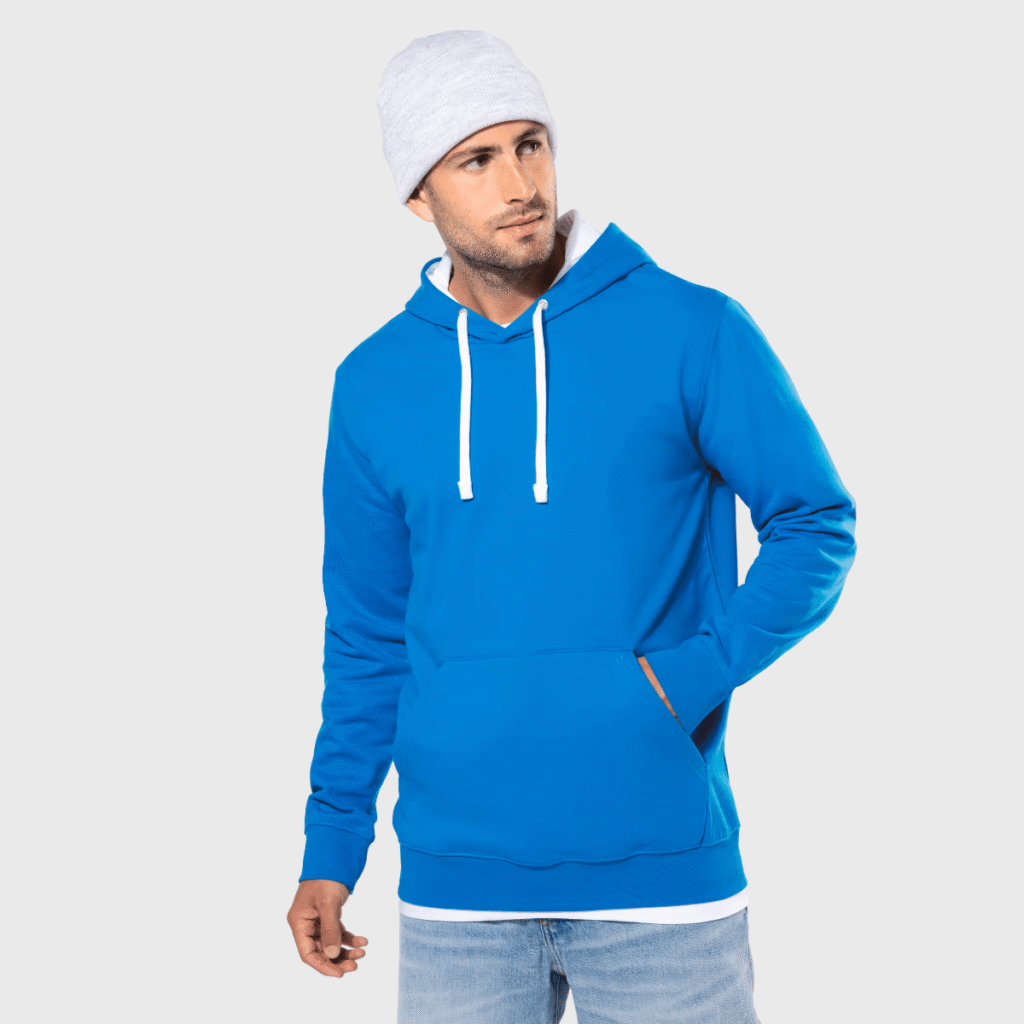 Sweat à capuche bicolore homme coton 560 g — Kariban K446