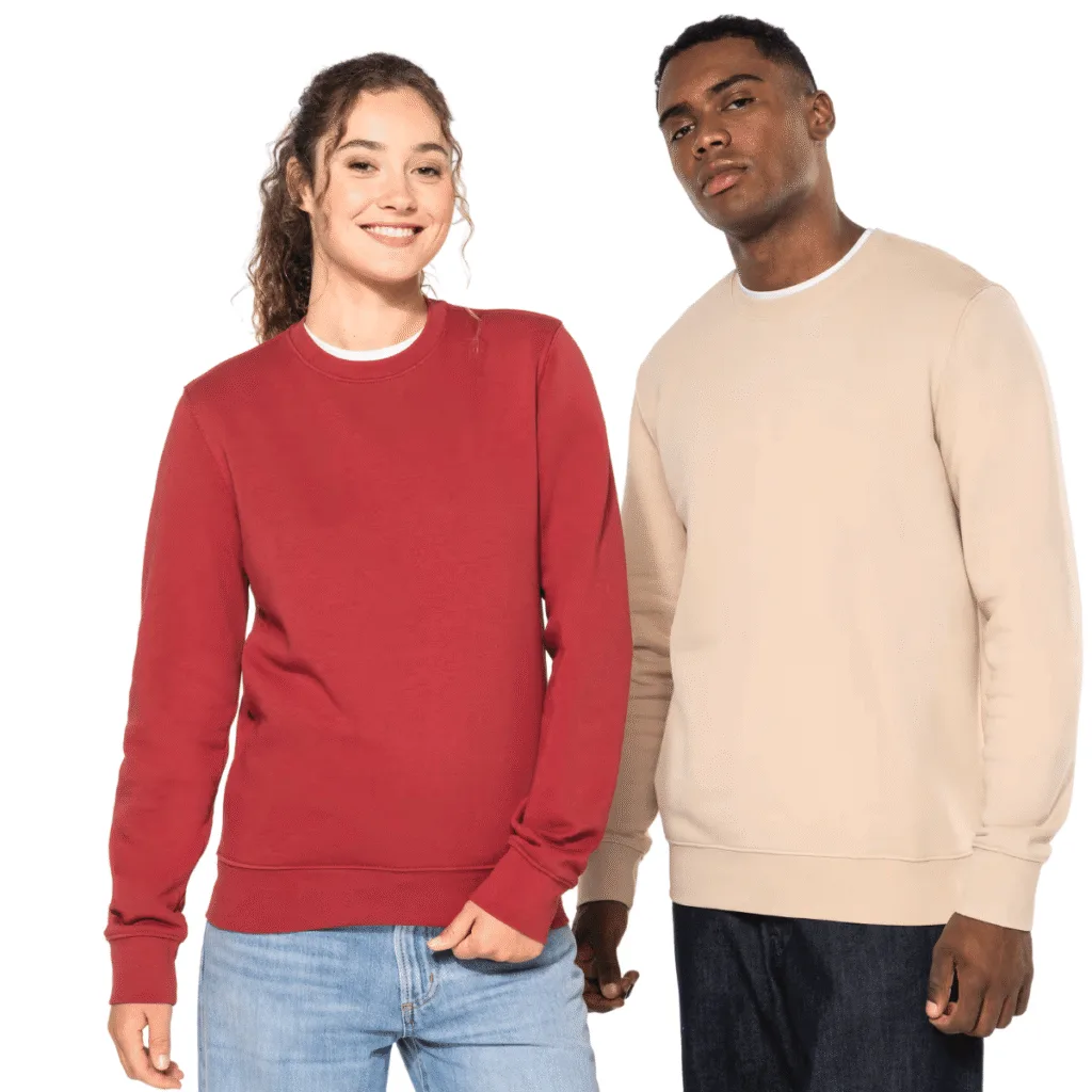 Sweat col rond unisexe coton bio 426 g — Kariban K4025 - vue 3