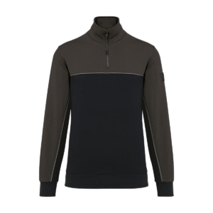 Sweat-shirt col zippé unisexe 280 g/m² — WK. DESIGNED TO WORK WK404 - Black / Dark Grey