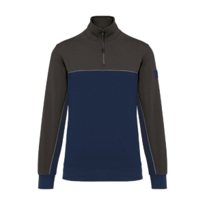 Sweat-shirt col zippé unisexe 280 g/m² — WK. DESIGNED TO WORK WK404 - Navy / Dark Grey
