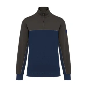 Sweat-shirt col zippé unisexe 280 g/m² — WK. DESIGNED TO WORK WK404 - Navy / Dark Grey