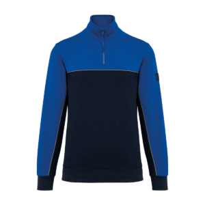 Sweat-shirt col zippé unisexe 280 g/m² — WK. DESIGNED TO WORK WK404 - Navy / Royal Blue