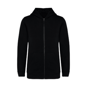 Sweat zippé capuche enfant coton bio 350 g/m² — Native Spirit NS405 - Black