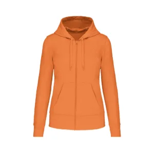 Sweat zippé à capuche femme bio 280 g/m² — Kariban K4031 - Light Orange