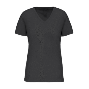 T-shirt col V femme bio coton 140 g/m² — Kariban K3029IC - Dark Grey