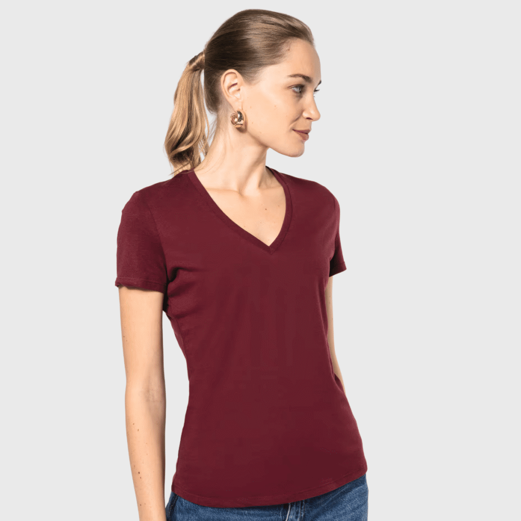 T-shirt col V femme bio coton 140 g/m² — Kariban K3029IC