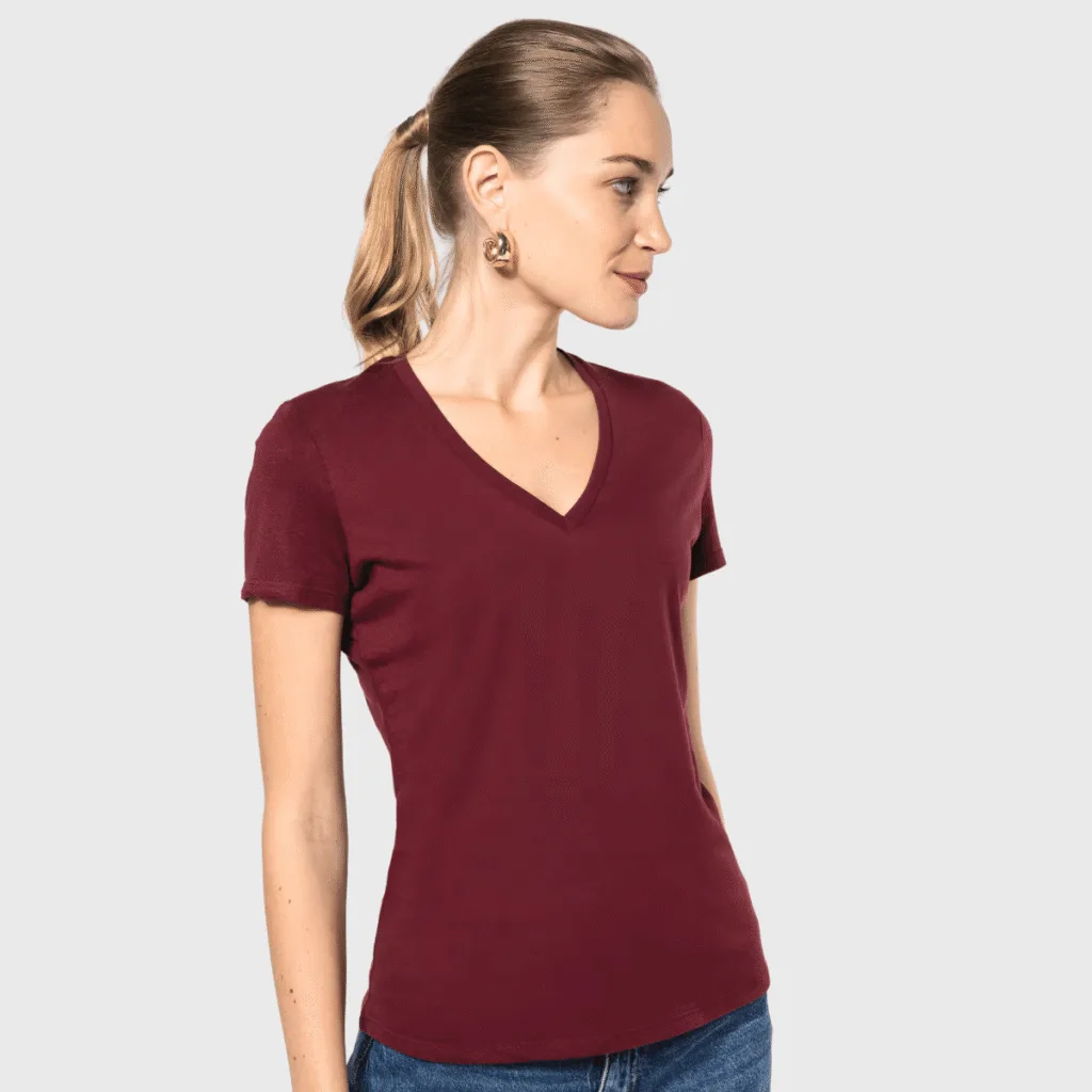 T-shirt col V femme bio coton 140 g/m² — Kariban K3029IC