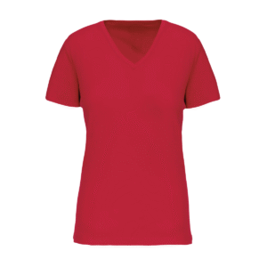 T-shirt col V femme bio coton 140 g/m² — Kariban K3029IC - Red