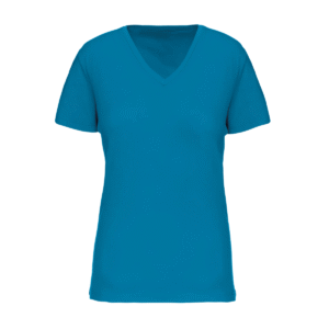 T-shirt col V femme bio coton 140 g/m² — Kariban K3029IC - Tropical Blue