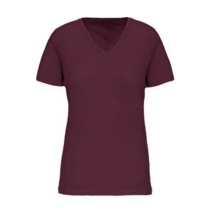 T-shirt col V femme bio coton 140 g/m² — Kariban K3029IC - Wine