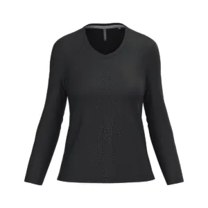 T-shirt col V femme manches longues coton 180 g/m² — Kariban K382 - Black