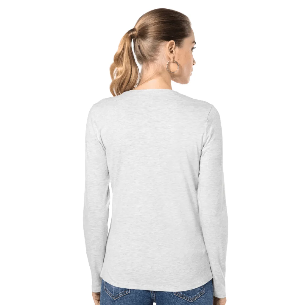 T-shirt col V femme manches longues coton 180 g/m² — Kariban K382 - vue 1