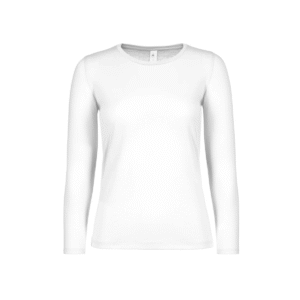 Tee-shirt femme manches longues coton 145 g/m² — B&C BC06T - White