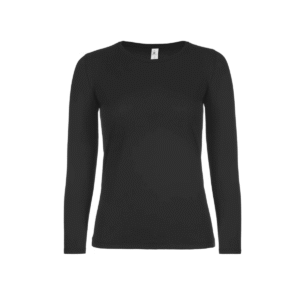 Tee-shirt femme manches longues coton 145 g/m² — B&C BC06T - Black