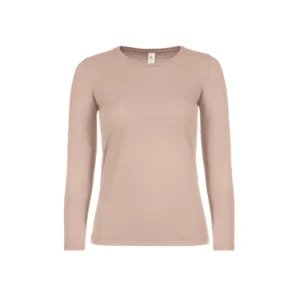 Tee-shirt femme manches longues coton 145 g/m² — B&C BC06T - Millennial Pink