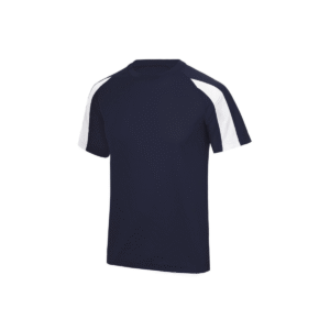 T-shirt de sport enfant contrasté polyester 140 g/m² — Just Cool JC003J - French Navy/Arctic White