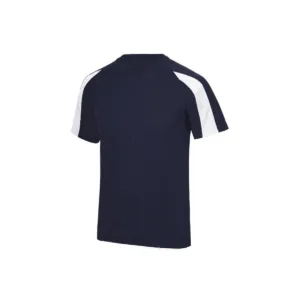 T-shirt de sport enfant contrasté polyester 140 g/m² — Just Cool JC003J - French Navy/Arctic White