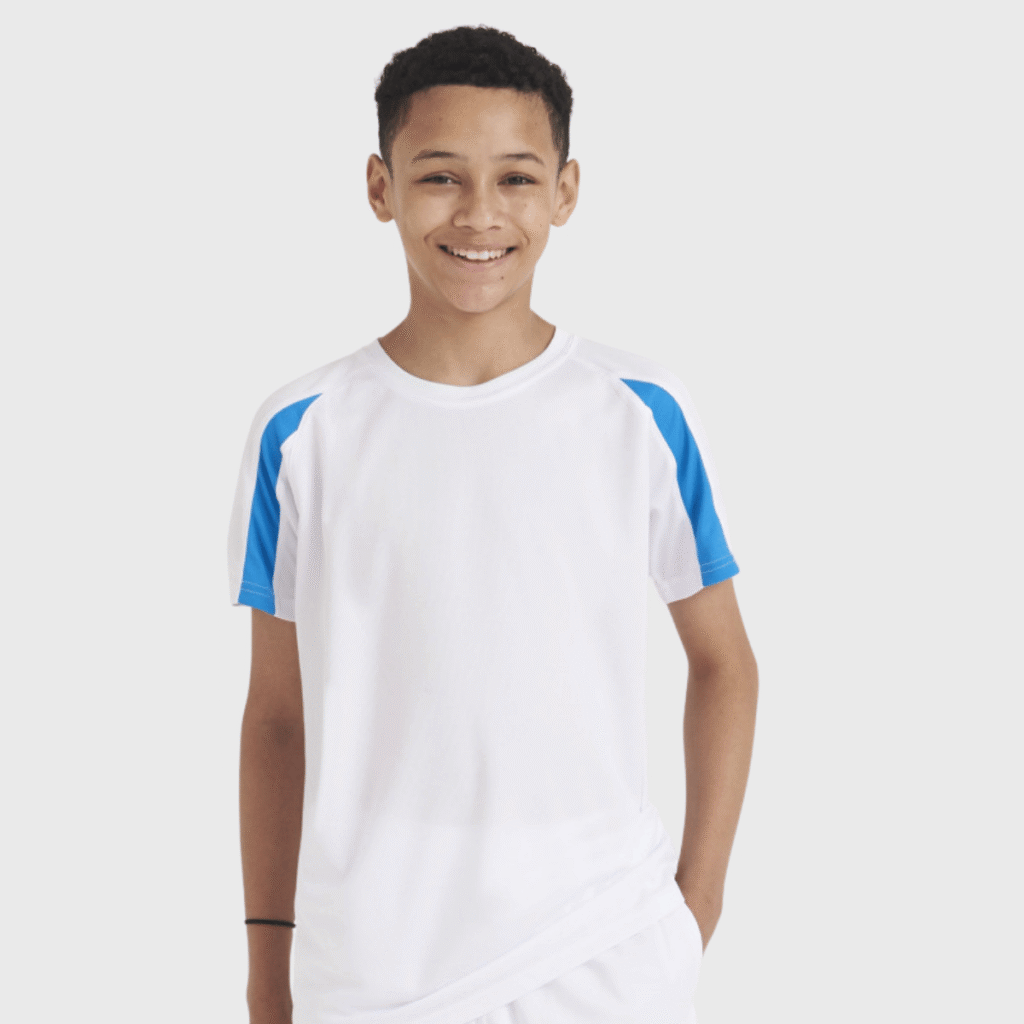 T-shirt de sport enfant contrasté polyester 140 g/m² — Just Cool JC003J
